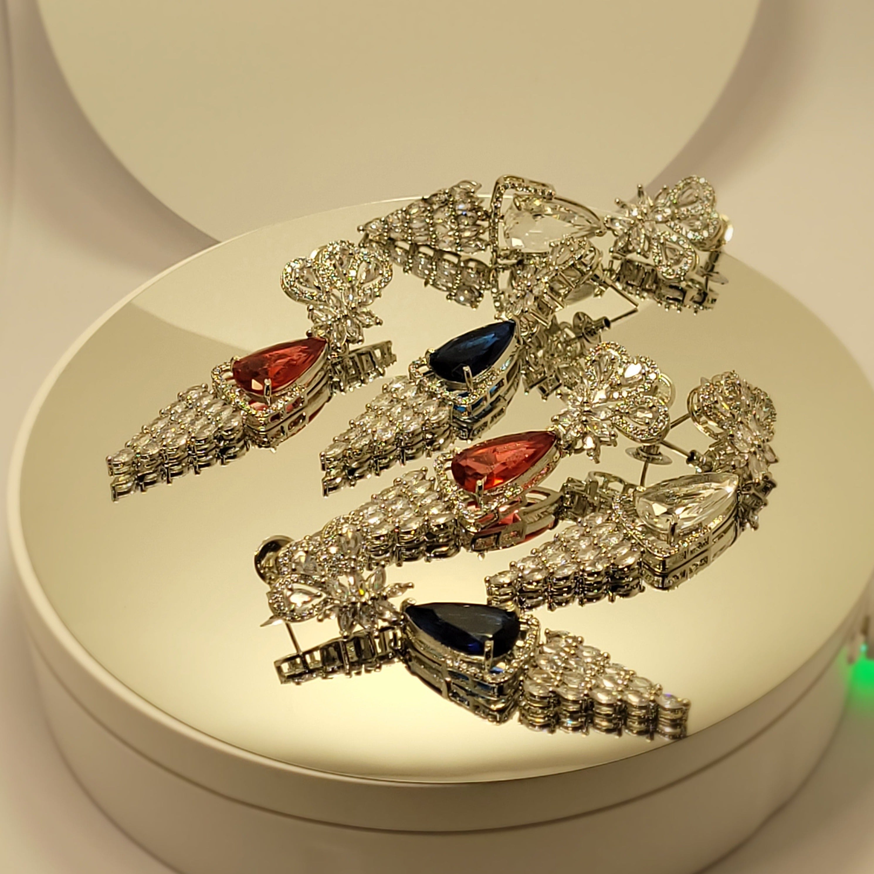 Women Jewelry - Chandelier Grape Earrings - American Diamond