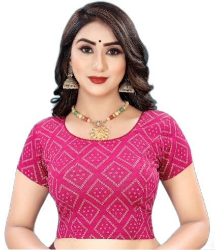 Women : Blouse Ready to Wear Jacquard Blouse (Stretchable Material)