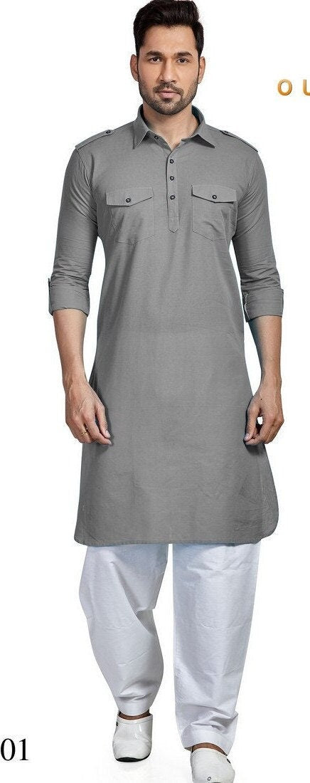 Mens Pathani - Silk Kurta & Cotton Pajama (Festive Special collection)