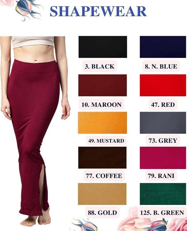XOYA Cotton Lycra Saree Shapewear for Women/Straight Fit Petticoat Saree  Silhouette Shape Wear Dress for Saree - Price History